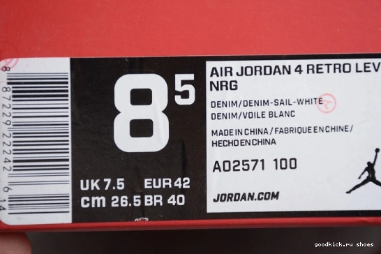 (Levi's 100 AO2571 Levi's 100 Jordan AO2571 4 Retro White Air Tag) 0328